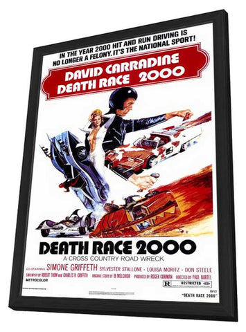 Death Race 2000 11 x 17 Movie Poster - Style A - in Deluxe Aluminum Frame