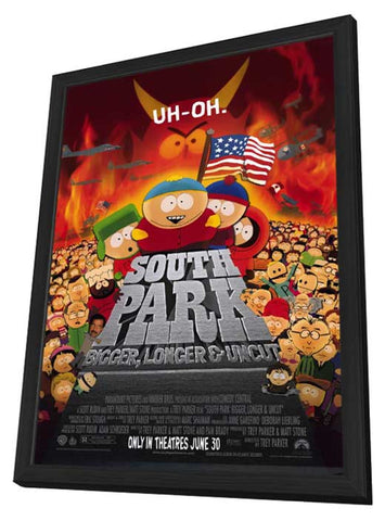 South Park: Bigger, Longer and Uncut 11 x 17 Movie Poster - Style A - in Deluxe Aluminum Frame