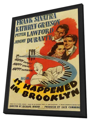 It Happened in Brooklyn 11 x 17 Movie Poster - Style A - in Deluxe Aluminum Frame
