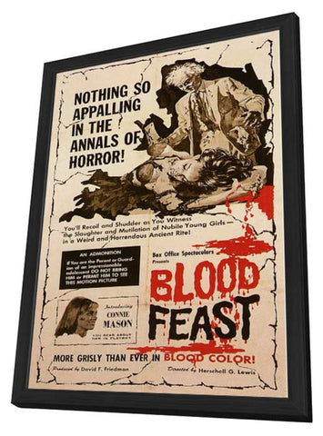 Blood Feast 11 x 17 Movie Poster - Style A - in Deluxe Aluminum Frame
