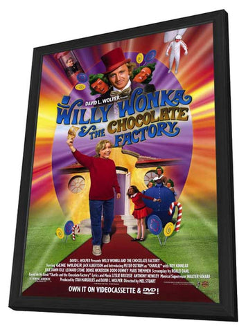 Willy Wonka and the Chocolate Factory 11 x 17 Movie Poster - Style A - in Deluxe Aluminum Frame