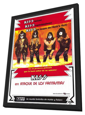 KISS Meets the Phantom of the Park 11 x 17 Movie Poster - Spanish Style A - in Deluxe Aluminum Frame