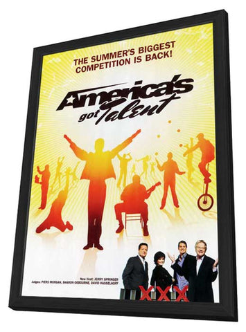 America's Got Talent 11 x 17 TV Poster - Style B - in Deluxe Aluminum Frame