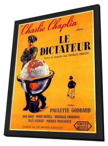 The Great Dictator 11 x 17 Movie Poster - French Style A - in Deluxe Aluminum Frame