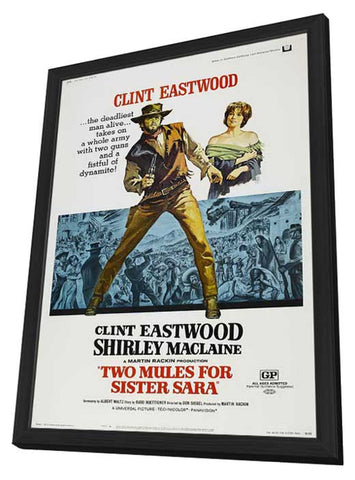 Two Mules for Sister Sarah 11 x 17 Movie Poster - Style A - in Deluxe Aluminum Frame