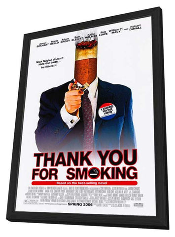 Thank You for Smoking 27 x 40 Movie Poster - Style B - in Deluxe Aluminum Frame