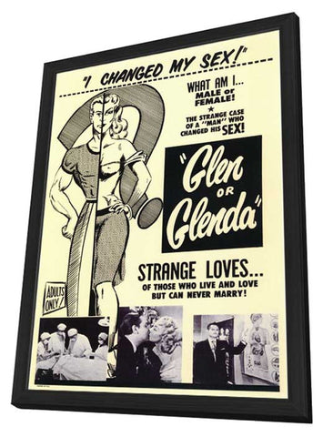 Glen or Glenda 11 x 17 Movie Poster - Style A - in Deluxe Aluminum Frame