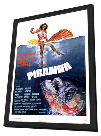 Piranha 11 x 17 Movie Poster - Style A - in Deluxe Aluminum Frame