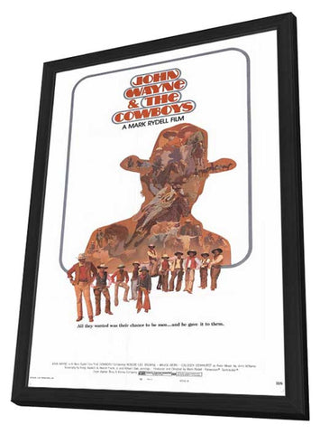 Cowboys 11 x 17 Movie Poster - Style D - in Deluxe Aluminum Frame