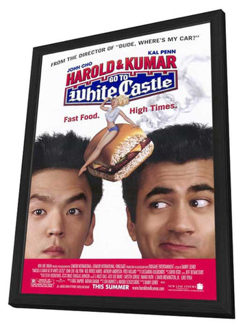 Harold and Kumar Go to White Castle 11 x 17 Movie Poster - Style A - in Deluxe Aluminum Frame