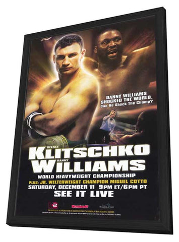 Vitali Klitschko vs Danny Williams 11 x 17 Boxing Promo Poster - Style A - in Deluxe Aluminum Frame