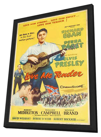 Love Me Tender 11 x 17 Movie Poster - Style D - in Deluxe Aluminum Frame