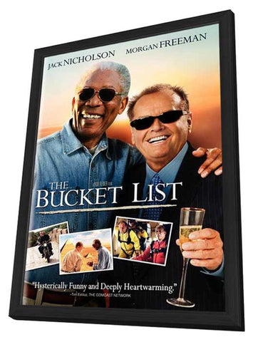 The Bucket List 11 x 17 Movie Poster - UK Style A - in Deluxe Aluminum Frame