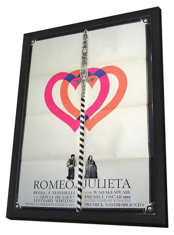 Romeo and Juliet 11 x 17 Movie Poster - Romanian Style A - in Deluxe Aluminum Frame