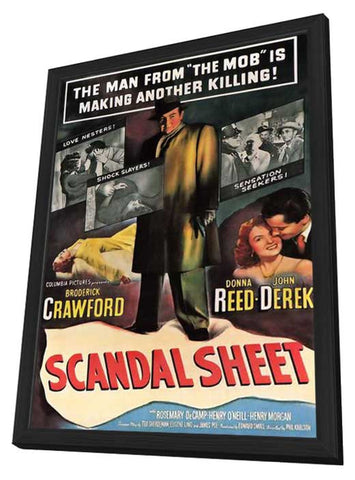 Scandal Sheet 11 x 17 Movie Poster - Style A - in Deluxe Aluminum Frame
