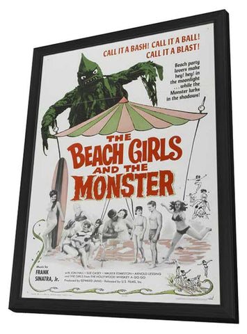 The Beach Girls and the Monster 11 x 17 Movie Poster - Style A - in Deluxe Aluminum Frame