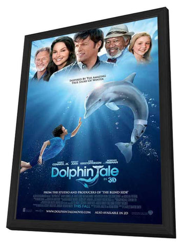 Dolphin Tale 11 x 17 Movie Poster - Style A - in Deluxe Aluminum Frame