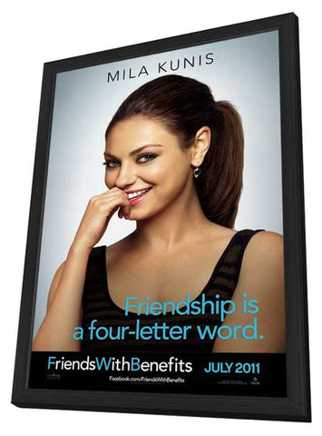 Friends with Benefits 11 x 17 Movie Poster - Style D - in Deluxe Aluminum Frame