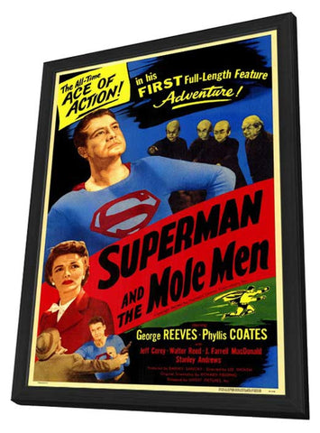 Superman and the Mole Men 11 x 17 Movie Poster - Style A - in Deluxe Aluminum Frame