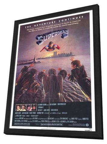 Superman 2 11 x 17 Movie Poster - Style B - in Deluxe Aluminum Frame