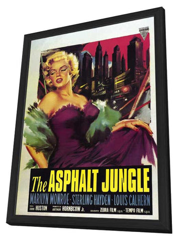The Asphalt Jungle 11 x 17 Poster - Foreign - Style A - in Deluxe Aluminum Frame