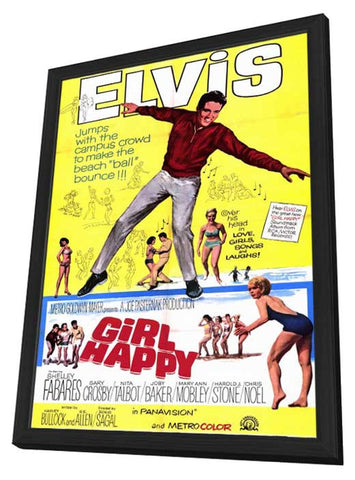 Girl Happy 11 x 17 Movie Poster - Style A - in Deluxe Aluminum Frame