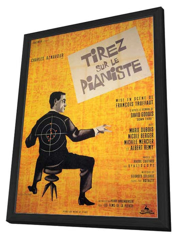 Shoot the Piano Player 11 x 17 Poster - Foreign - Style A - in Deluxe Aluminum Frame