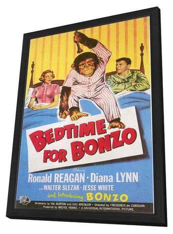 Bedtime for Bonzo 11 x 17 Movie Poster - Style A - in Deluxe Aluminum Frame