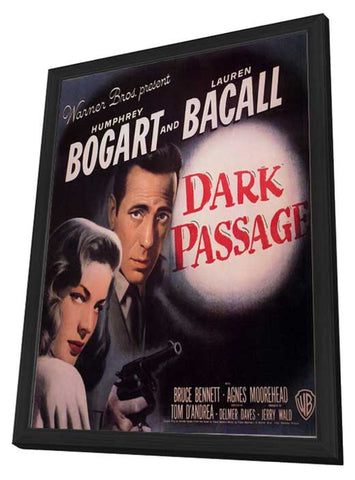 Dark Passage 11 x 17 Movie Poster - Style D - in Deluxe Aluminum Frame