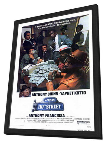 Across 110th Street 11 x 17 Movie Poster - Style A - in Deluxe Aluminum Frame