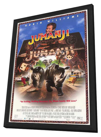 Jumanji 11 x 17 Movie Poster - Style C - in Deluxe Aluminum Frame