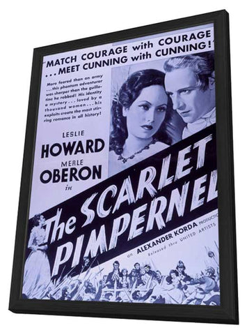 The Scarlet Pimpernel 11 x 17 Movie Poster - Style B - in Deluxe Aluminum Frame