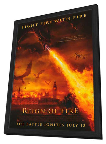 Reign of Fire 11 x 17 Movie Poster - Style C - in Deluxe Aluminum Frame