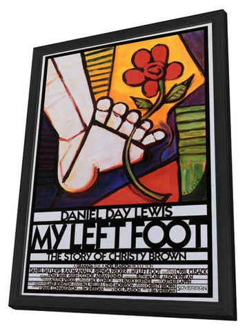My Left Foot 11 x 17 Movie Poster - Style C - in Deluxe Aluminum Frame
