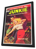 Junkie 11 x 17 Retro Book Cover Poster - in Deluxe Aluminum Frame