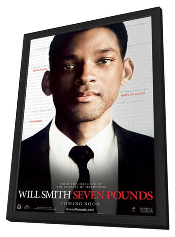 Seven Pounds 11 x 17 Movie Poster - Style A - in Deluxe Wood Frame