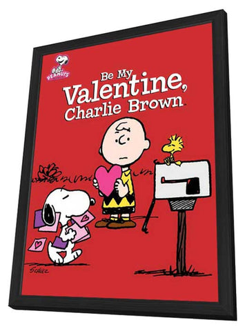 Be My Valentine Charlie Brown 11 x 17 Movie Poster - Style A - in Deluxe Aluminum Frame