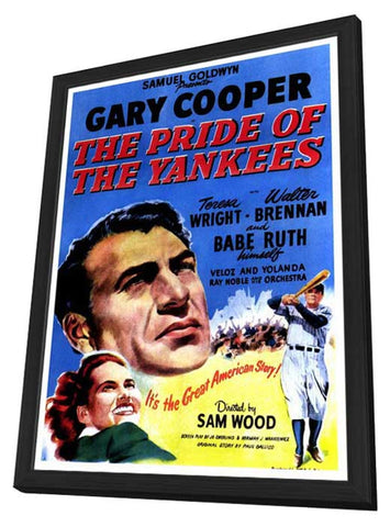 The Pride of the Yankees 11 x 17 Movie Poster - Style C - in Deluxe Aluminum Frame