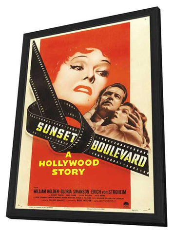 Sunset Blvd. 11 x 17 Movie Poster - Style B - in Deluxe Aluminum Frame
