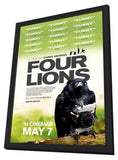 Four Lions 11 x 17 Movie Poster - UK Style A - in Deluxe Aluminum Frame