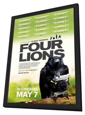 Four Lions 11 x 17 Movie Poster - UK Style A - in Deluxe Wood Frame