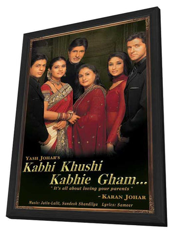 Kabhi Khushi Kabhie Gham... 11 x 17 Movie Poster - Indian Style A - in Deluxe Aluminum Frame