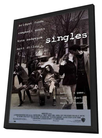 Singles 11 x 17 Movie Poster - Style A - in Deluxe Aluminum Frame