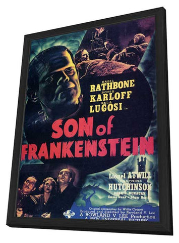Son of Frankenstein 11 x 17 Movie Poster - Style F - in Deluxe Aluminum Frame