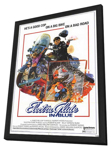 Electra Glide in Blue 11 x 17 Movie Poster - Style A - in Deluxe Aluminum Frame