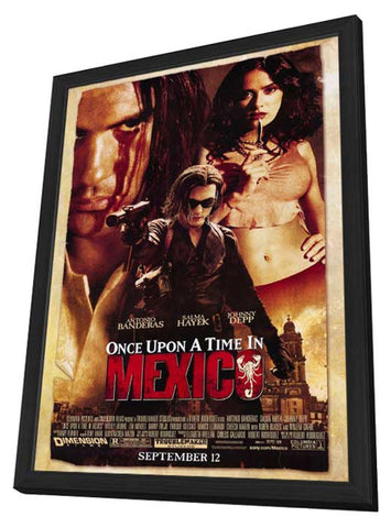 Once Upon a Time in Mexico 11 x 17 Movie Poster - Style A - in Deluxe Aluminum Frame