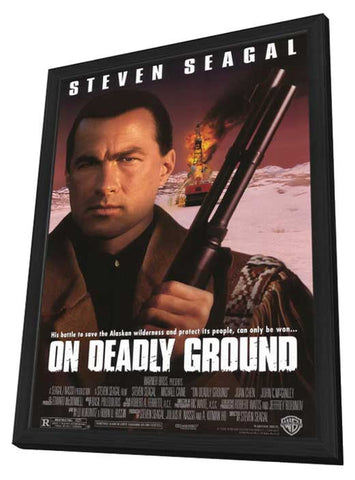 On Deadly Ground 11 x 17 Movie Poster - Style A - in Deluxe Aluminum Frame