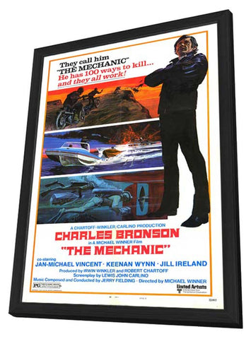 The Mechanic 11 x 17 Movie Poster - Style B - in Deluxe Aluminum Frame