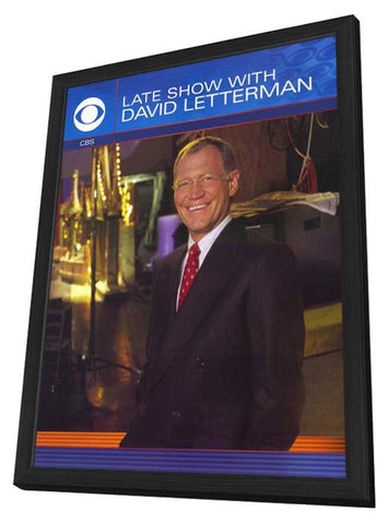 Late Show with David Letterman 11 x 17 TV Poster - Style A - in Deluxe Aluminum Frame