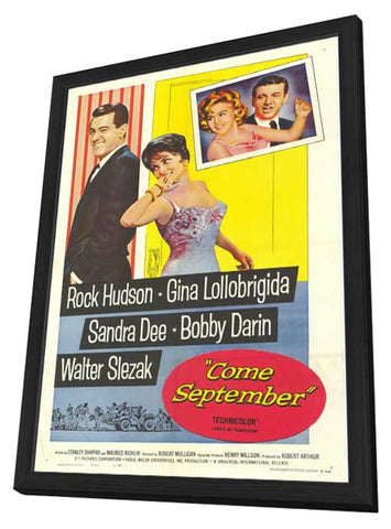Come September 11 x 17 Movie Poster - Style A - in Deluxe Aluminum Frame